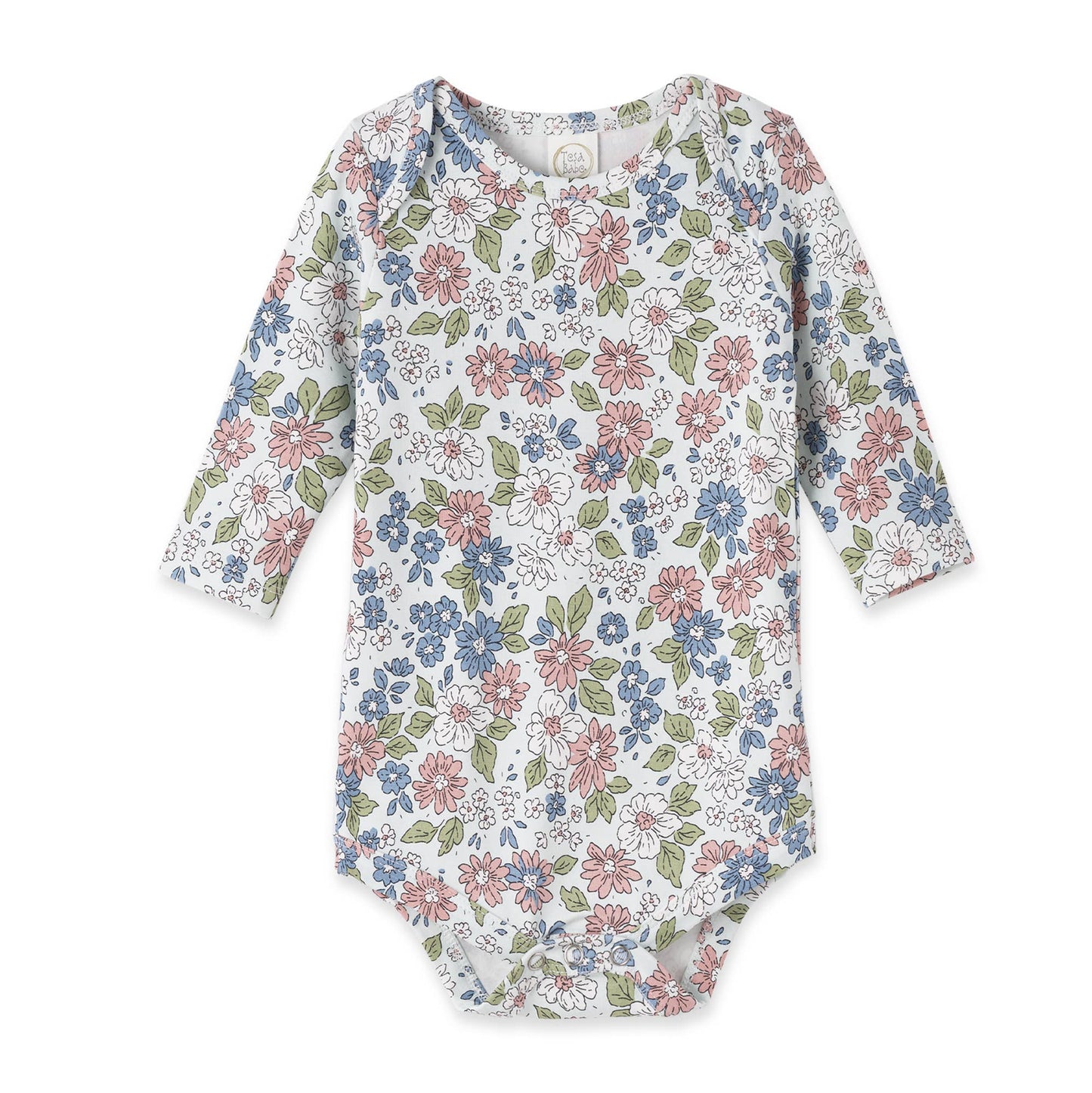 Tesa Babe - Baby Girl Set-of-2 Floral Bodysuits - Bamboo & Cotton: 6-12M