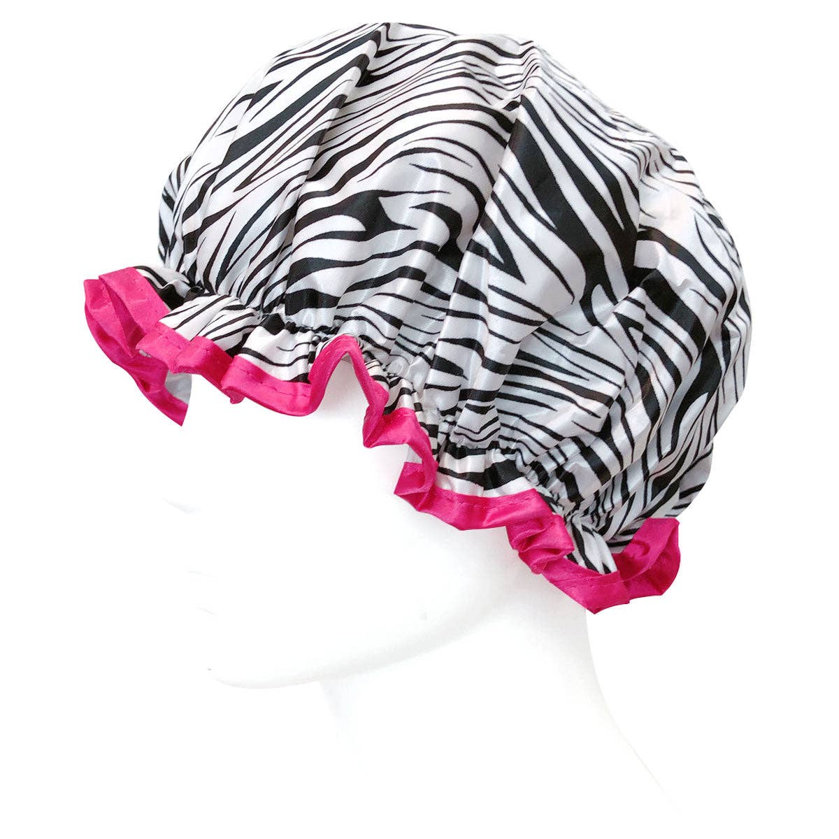 Wrapables.com - Wrapables Reusable Women's Waterproof Shower Caps: Pink Leopard