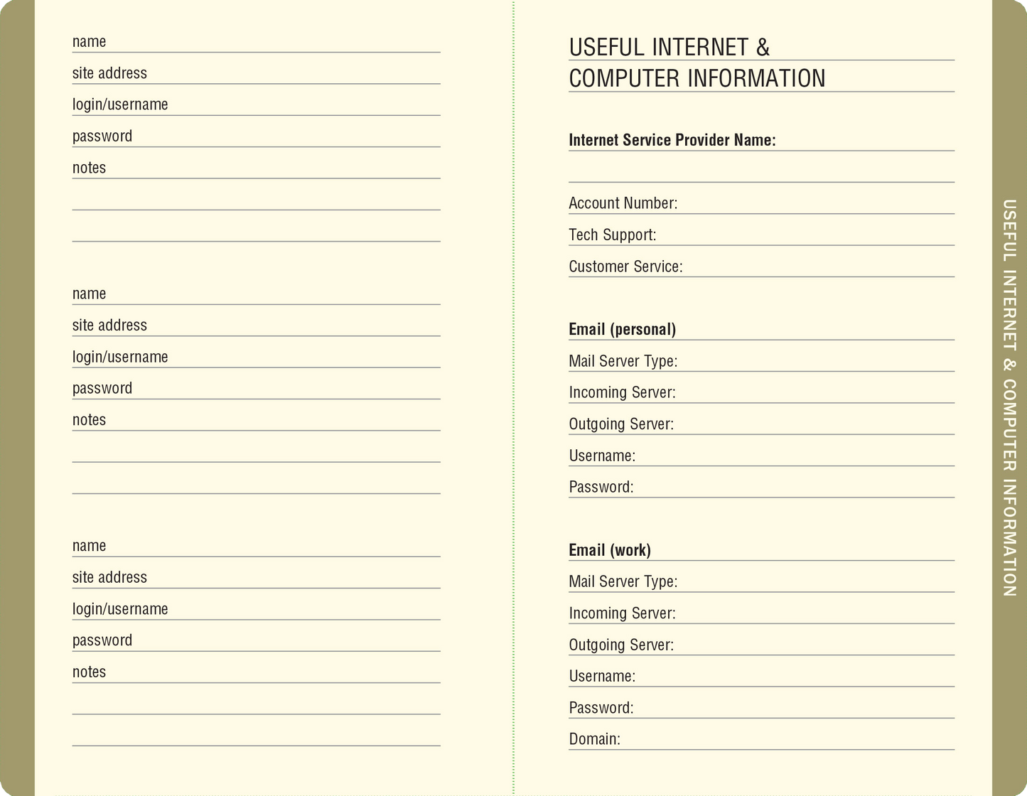 Peter Pauper Press - Midnight Floral Internet Address & Password Logbook
