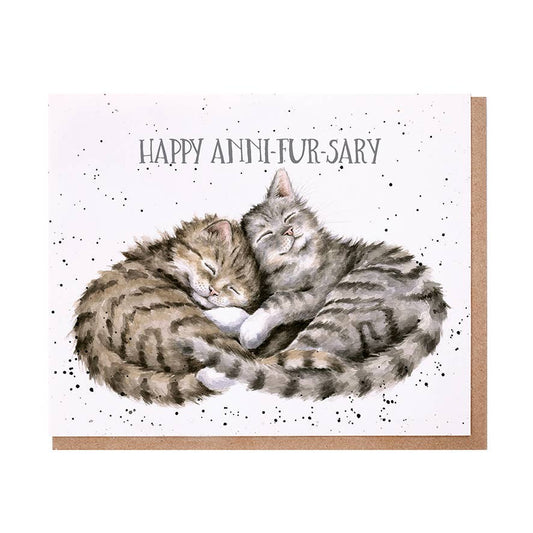 Wrendale Designs - Happy Anni-fur-sary Single Greeted Card