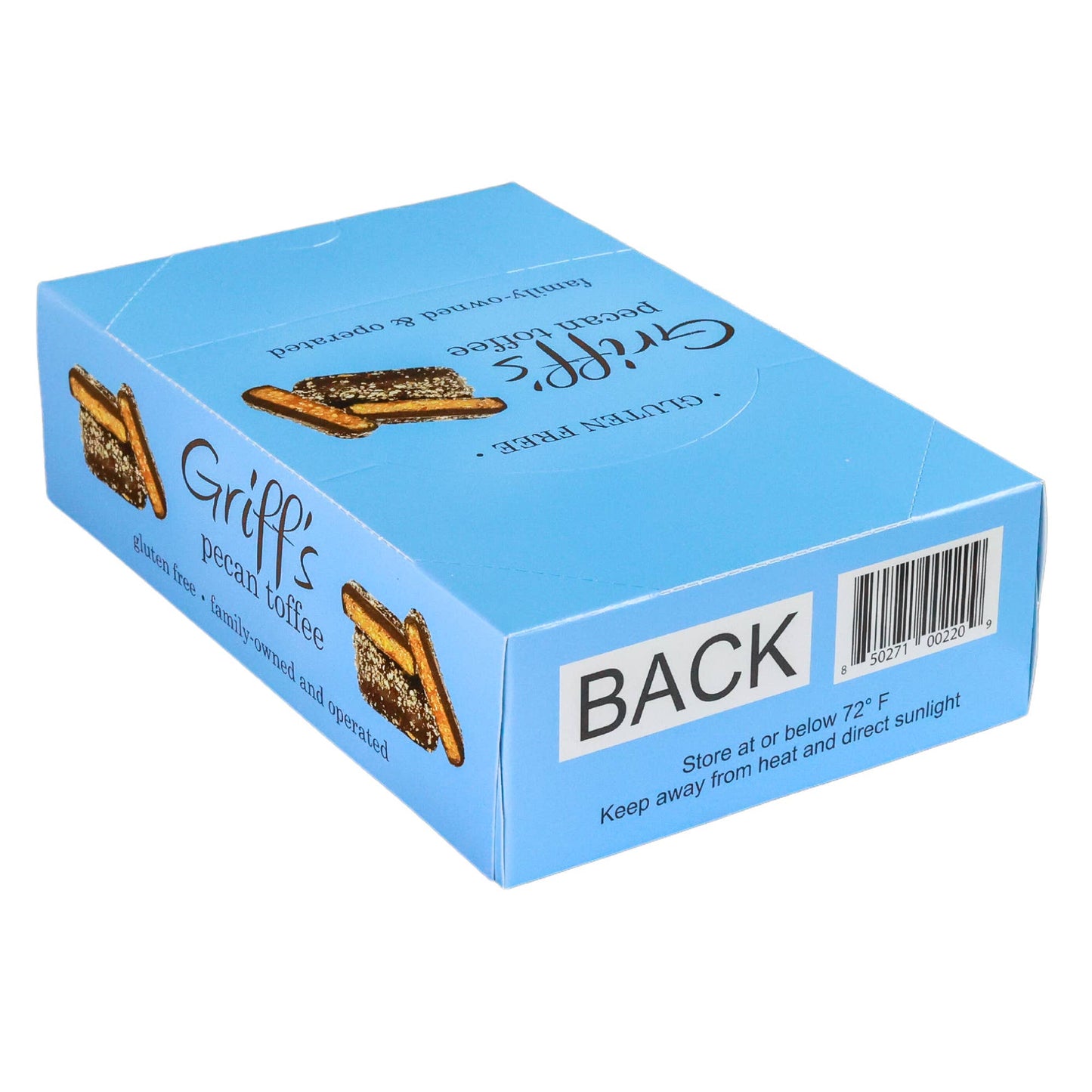 Griff's Toffee - Griff's Pecan Toffee - 1oz Dark Chocolate Toffee
