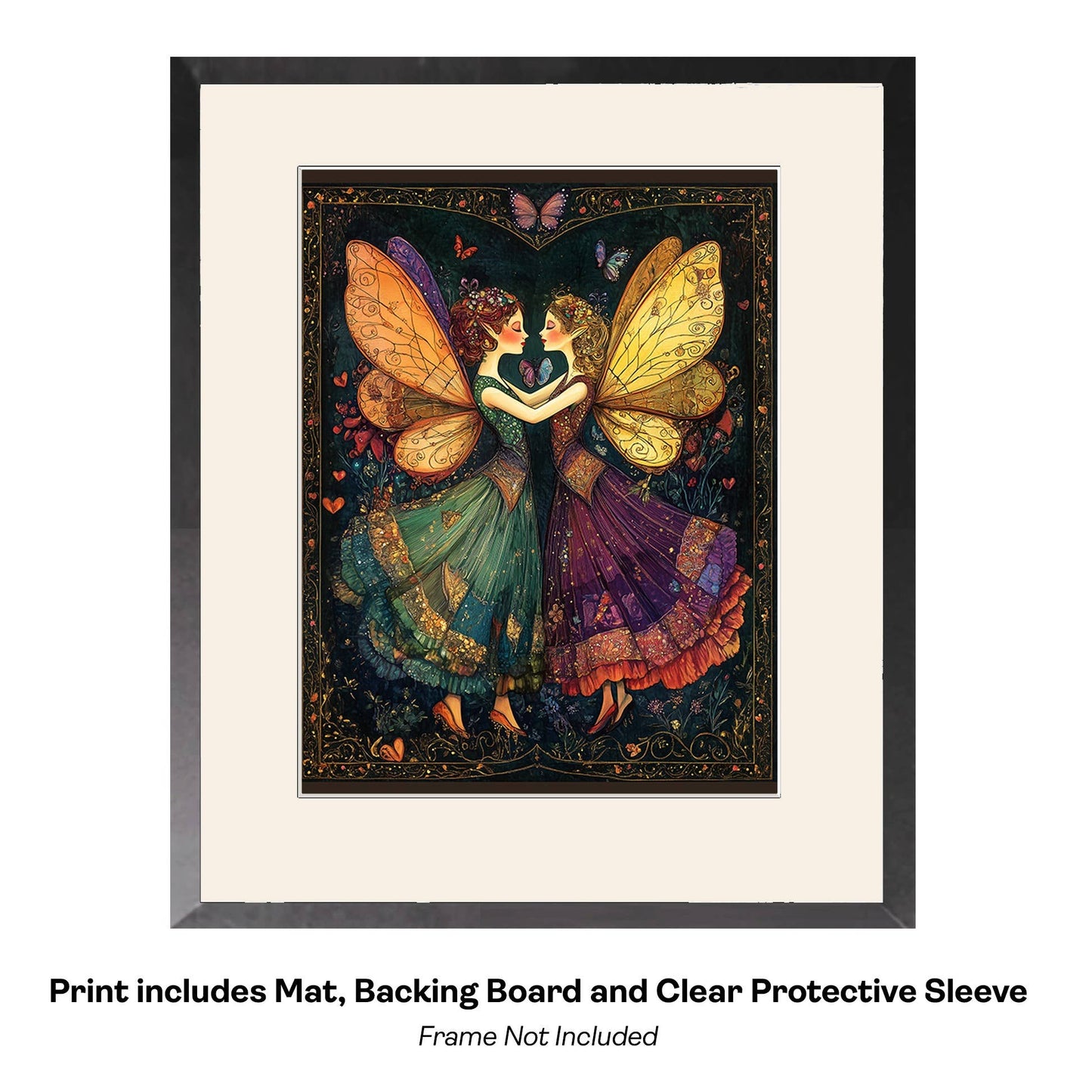 Mowbi - Fairies Making Cookies - Fairies Wall Art Prints – 8″x10″ Artwork for 11″x14″ Frame