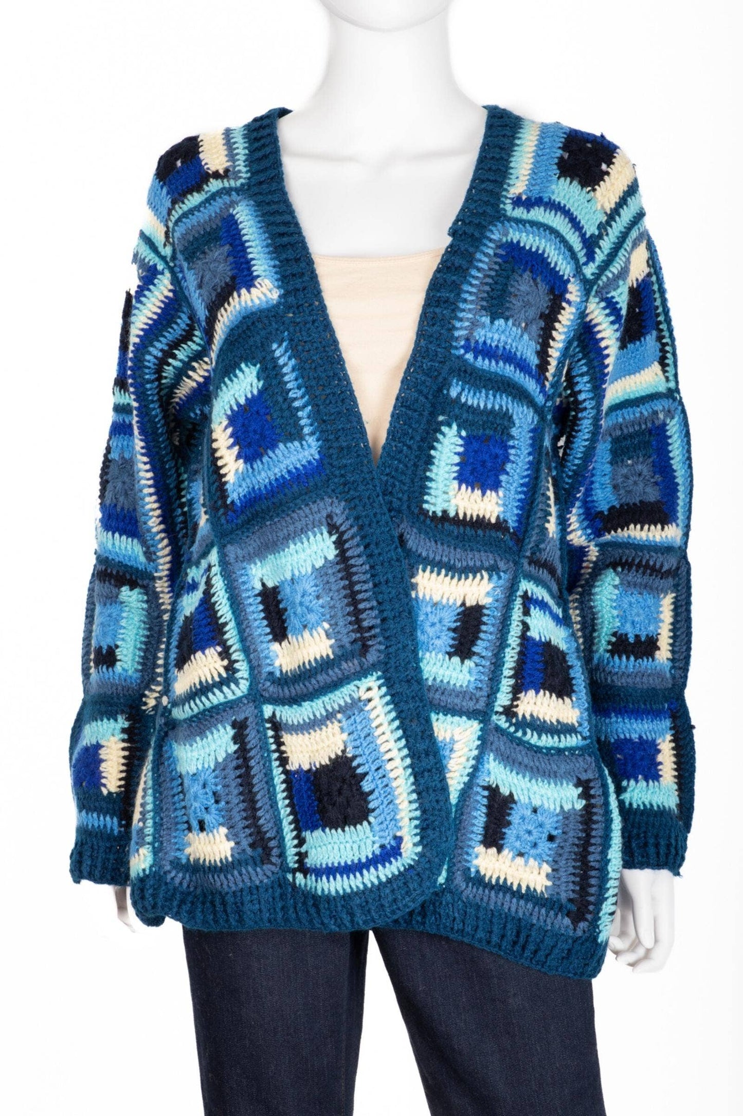 SAACHI - Marrakesh Crochet Short Jacket: Blue Combo