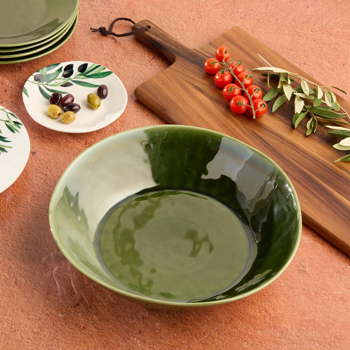 Certified International - Verde Pasta Bowl 13in x 3in Pairs with Olivia