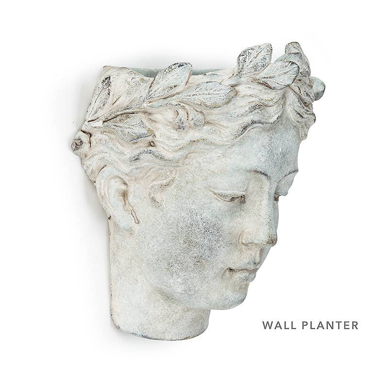 Abbott - Woman Head Wall Planter-8"H