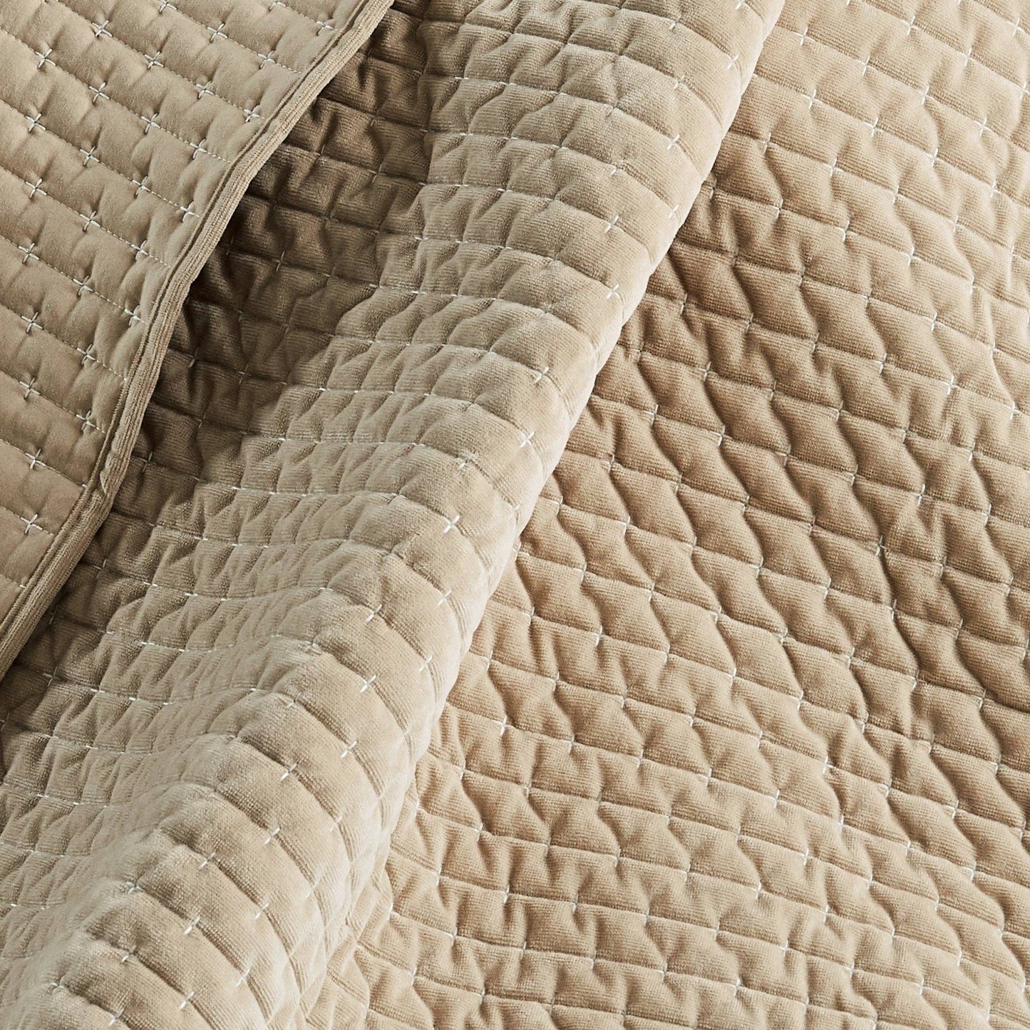 Levtex Home - Velvet Stitch Quilted Throw: Taupe