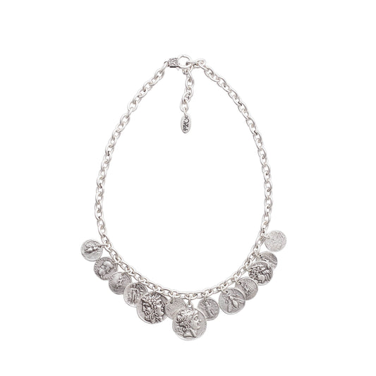 Chanour - Handmade Coin Pewter Necklace - 3909