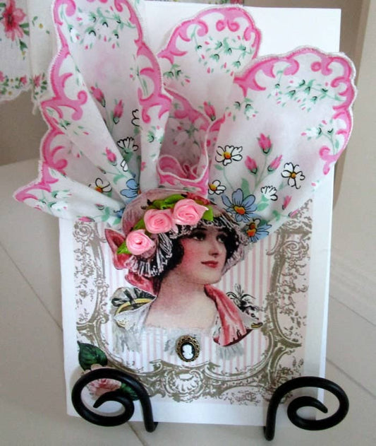 MOMENTS IN THYME - Beautiful Dreamer Keepsake Hankie Card