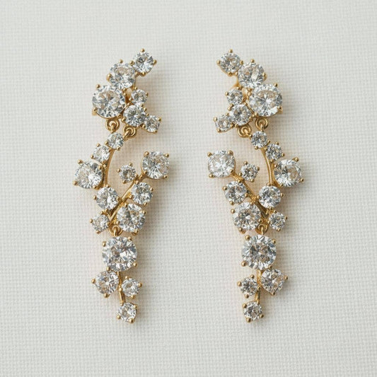 Ellemadera - Artistic Vintage-Inspired Gemstone Dangle Earrings