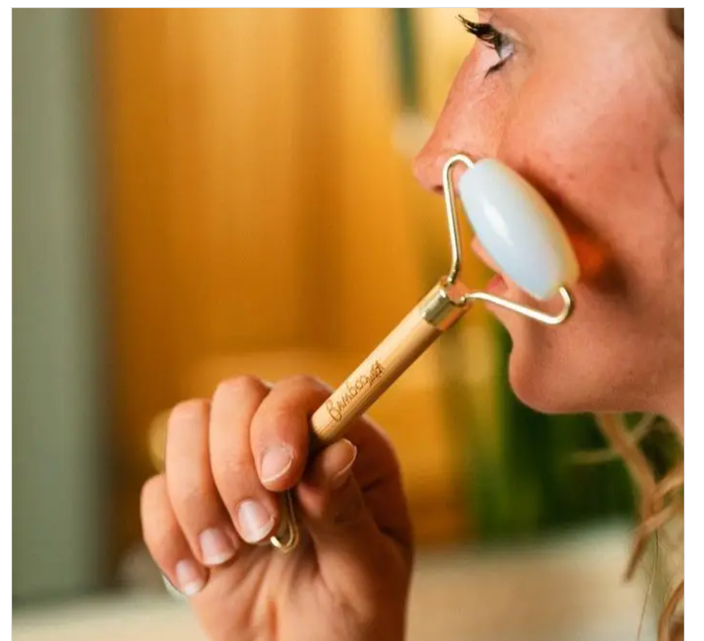 Bamboo Switch - Bamboo Facial Roller | Opalite Stone | Self Care Bestseller