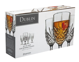 Godinger - Set of Four Dublin Iced Tea Glasses: Non Leaded Crystal