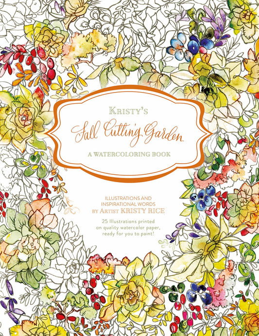 Schiffer Publishing - Kristy's Fall Cutting Garden: A Watercoloring Book