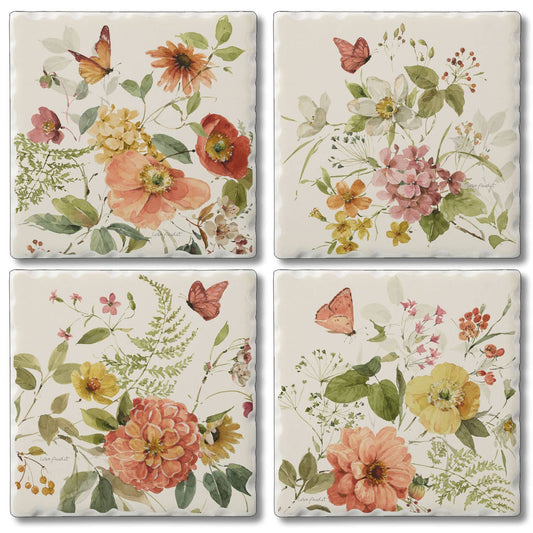 CounterArt/Highland Home/Thirstystone - Nature's Blessings Asstd Image Tumbled Tile Coaster 4 Pack