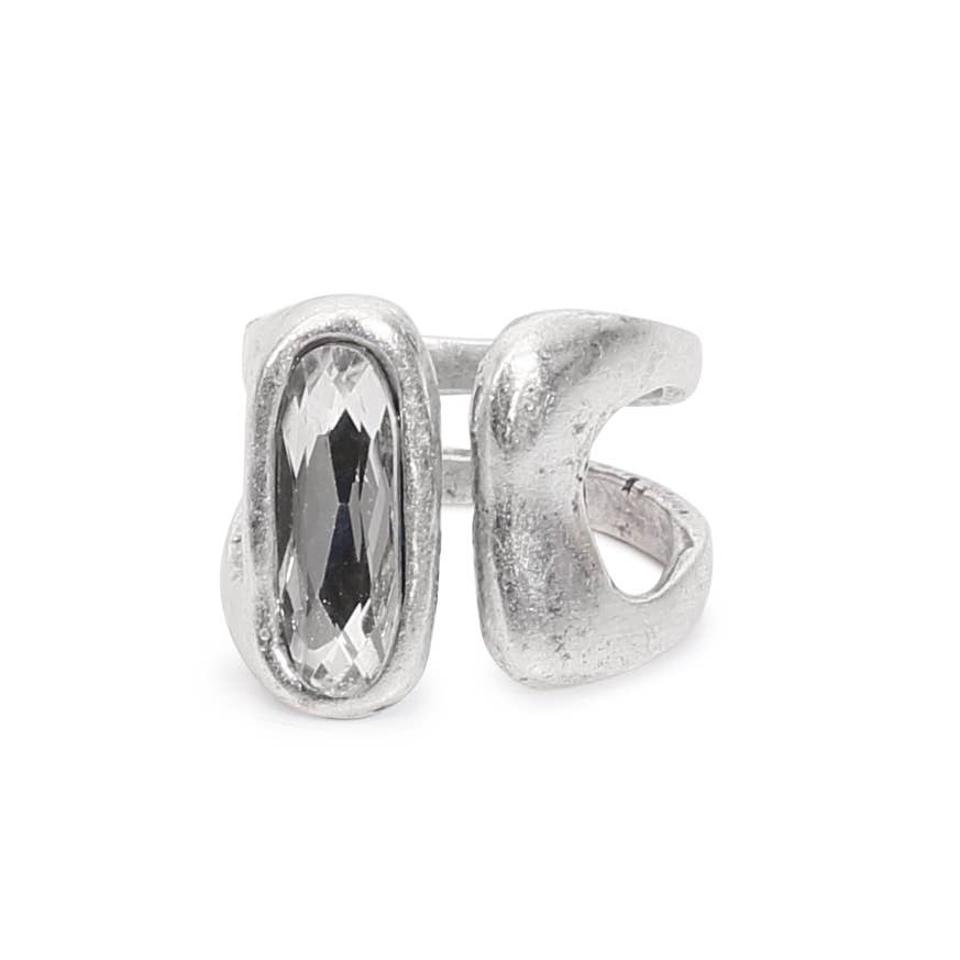 Chanour - Handmade Crystal Brass Ring - 6904