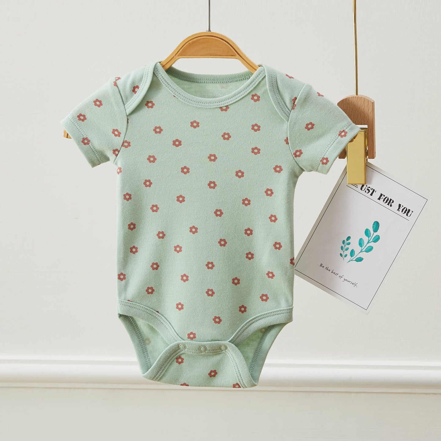 Lollipop Dreams - Pack of 3 Baby Girls Flower Pattern Bodysuits: 3-6M