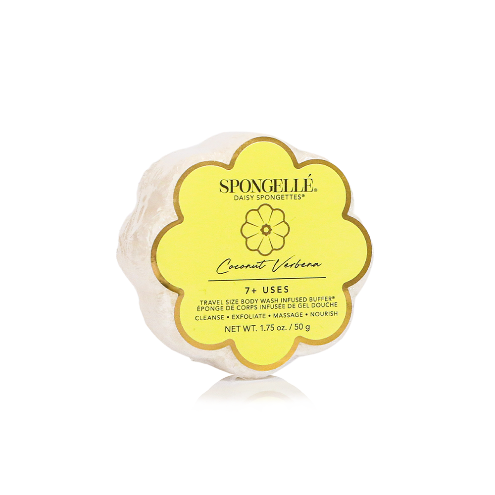 Spongellé - Coconut Verbena Daisy Spongette  | Soap Sponge | Soap Buffer
