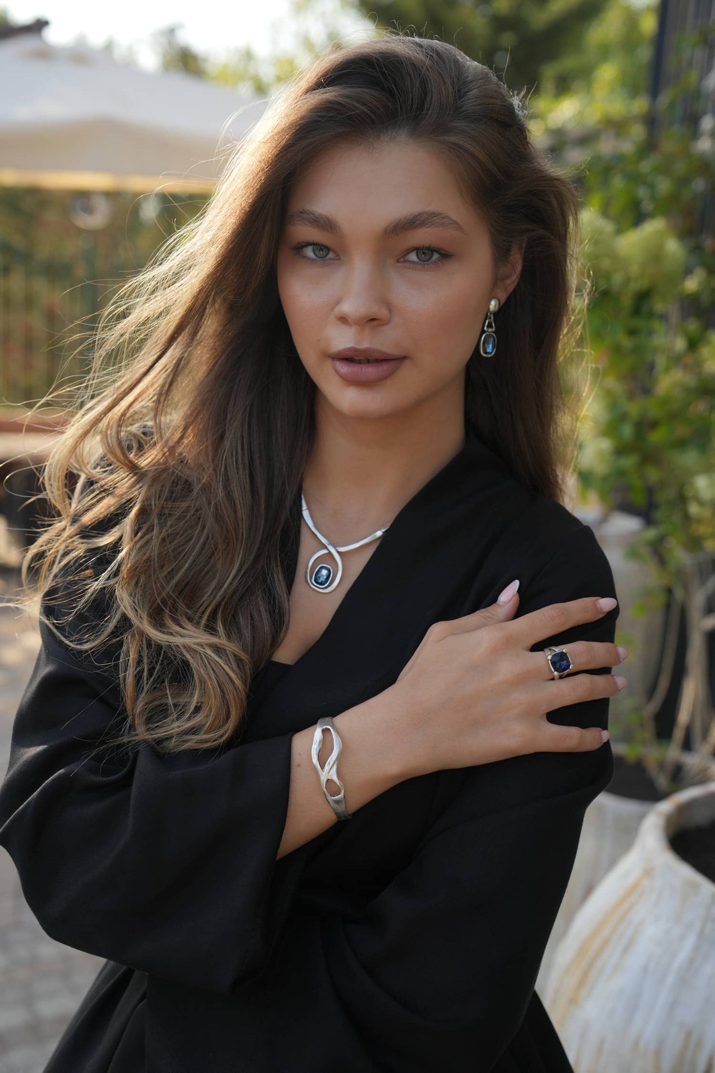 Chanour - Handmade Crystal Brass Ring - 6842