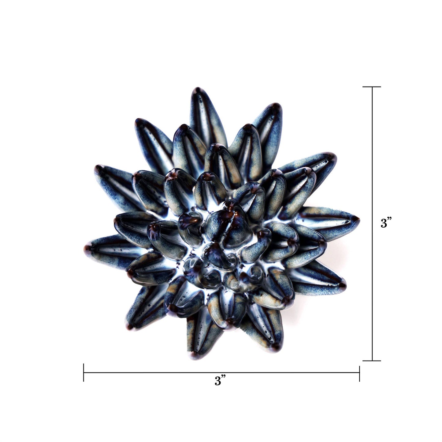 Chive - Japan Ceramic Flowers With Keyhole For Wall Hanging: MOB Flower Blue