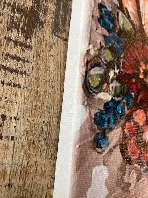 Rustic Nester - Fall Harvest canvas art print, Thanksgiving home decor: 16x20