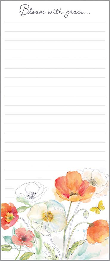 GINA B DESIGNS - List Pad - Happy Poppies