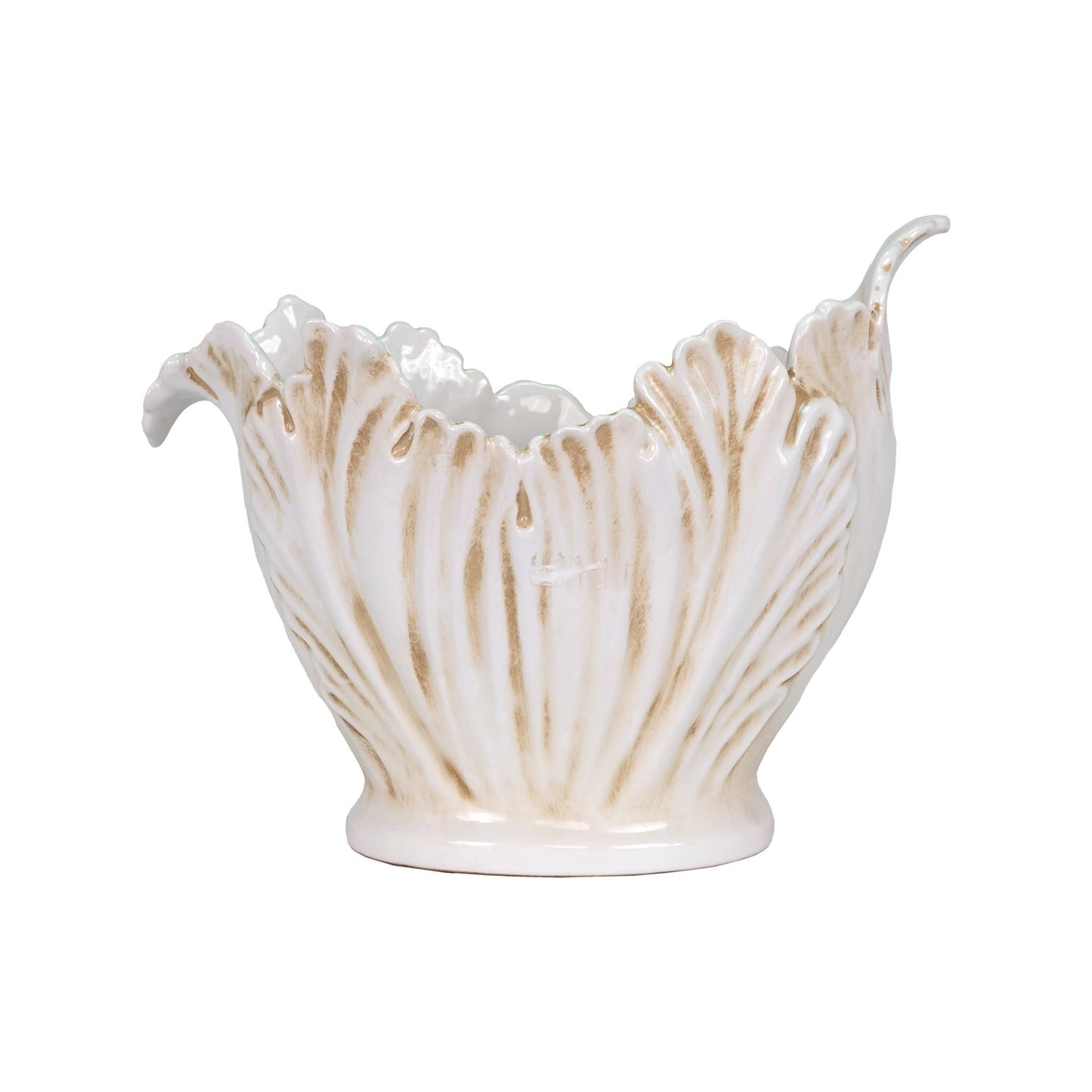 Kavana Decor by The Import Collection - Open Leaf Planter