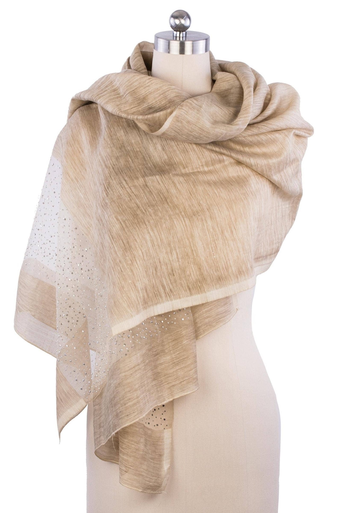 SAACHI - Star Gazer Wool Blend Sparkle Silk Scarf: PURPLE