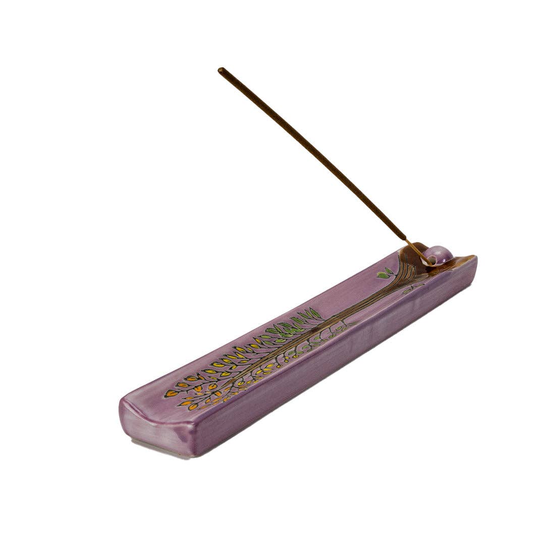 Urban Tokyo - Handpainted Ceramic Incense Holder 9 inch L Tree of Life (1/72)