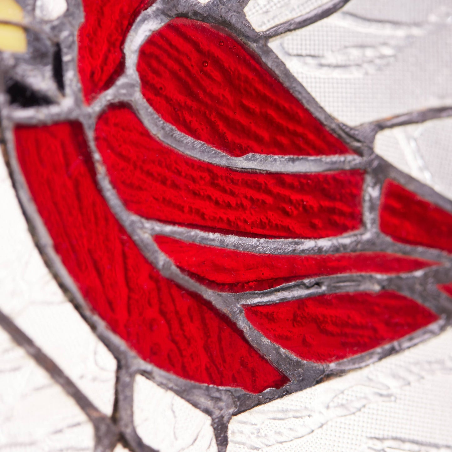 River of Goods - 11"H Clara the Cardinal Red Stained Glass Window Panel