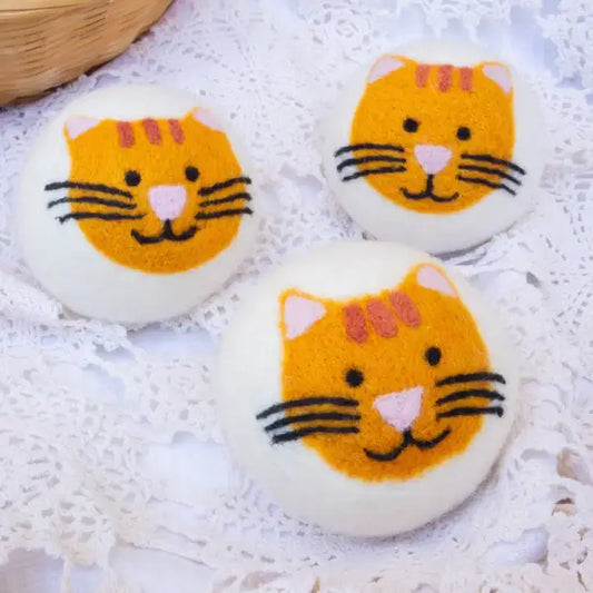 Friendsheep - Orange Cool Cats Eco Wool Dryer Balls: PACKAGE FREE
