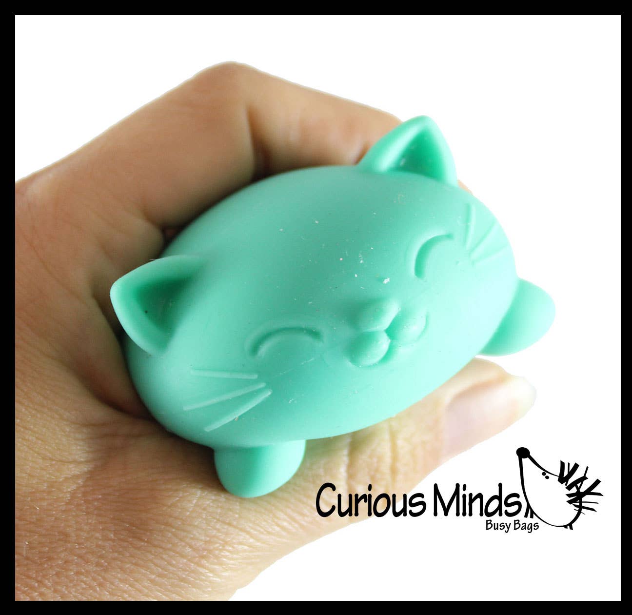 Curious Minds Toys - 1 Cat Nee Doh Soft Fluff- Filled Squeeze Stress Ball