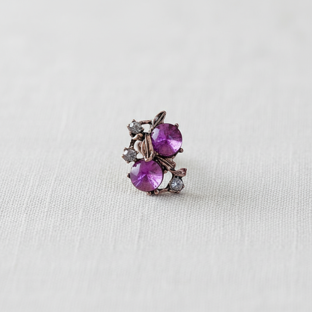 camilla dovey - Vintage Floral Geometric Earrings