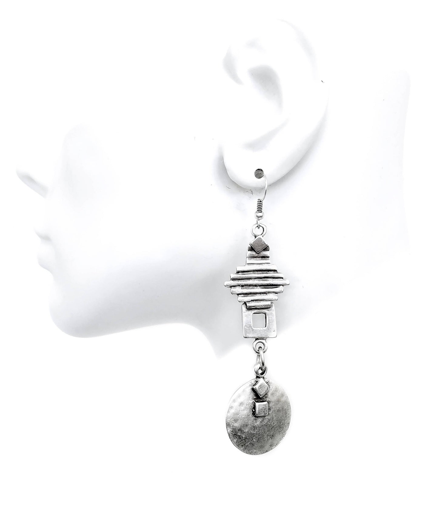 Chanour - Handmade Pewter Earrings - KU45