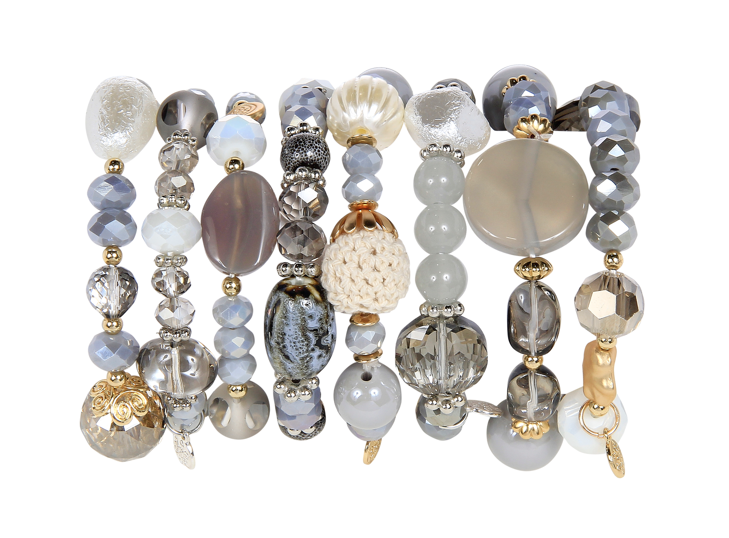 Kaleidoscope Accessories - 1/2 Stax Assortment Refill Bracelets - 16 Pieces: Purple