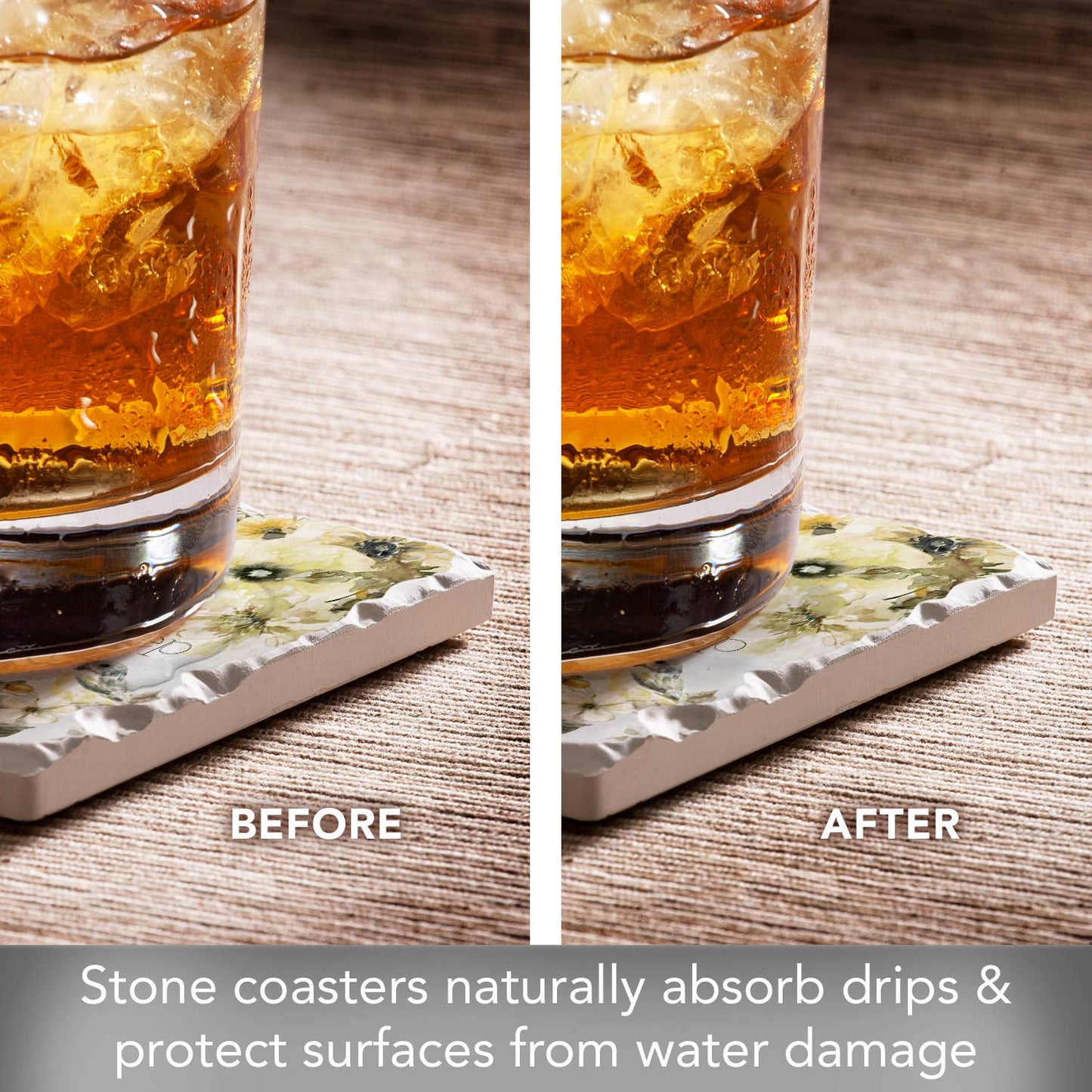 CounterArt/Highland Home/Thirstystone - Sunny Scriptures Assorted Image Tumbled Tile Coaster 4 Pack