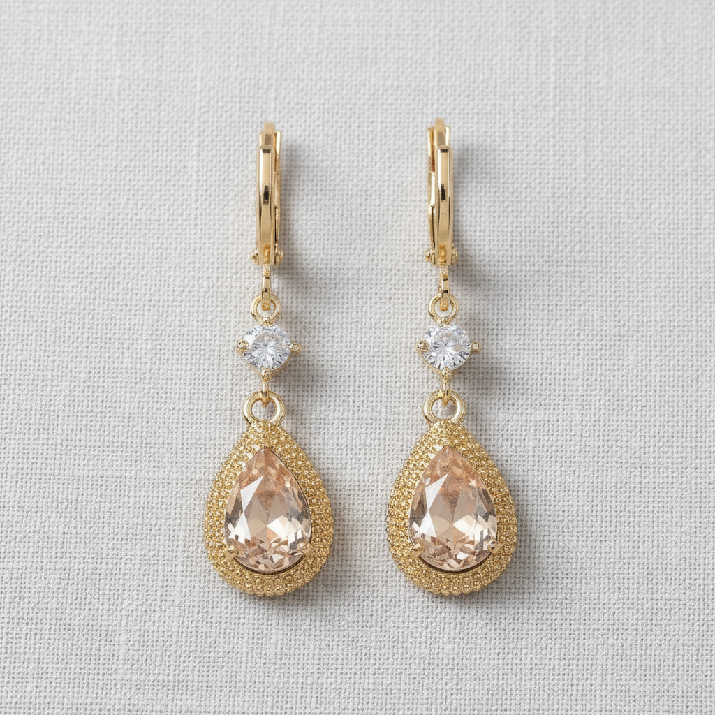 camilla dovey - Chic Crystal Teardrop Earrings