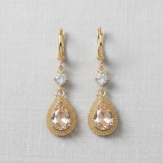 camilla dovey - Chic Crystal Teardrop Earrings