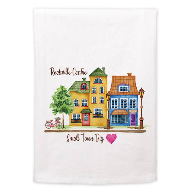 Mariasch Studios - Flour Sack towel - (namedrop) Small Town Big Heart
