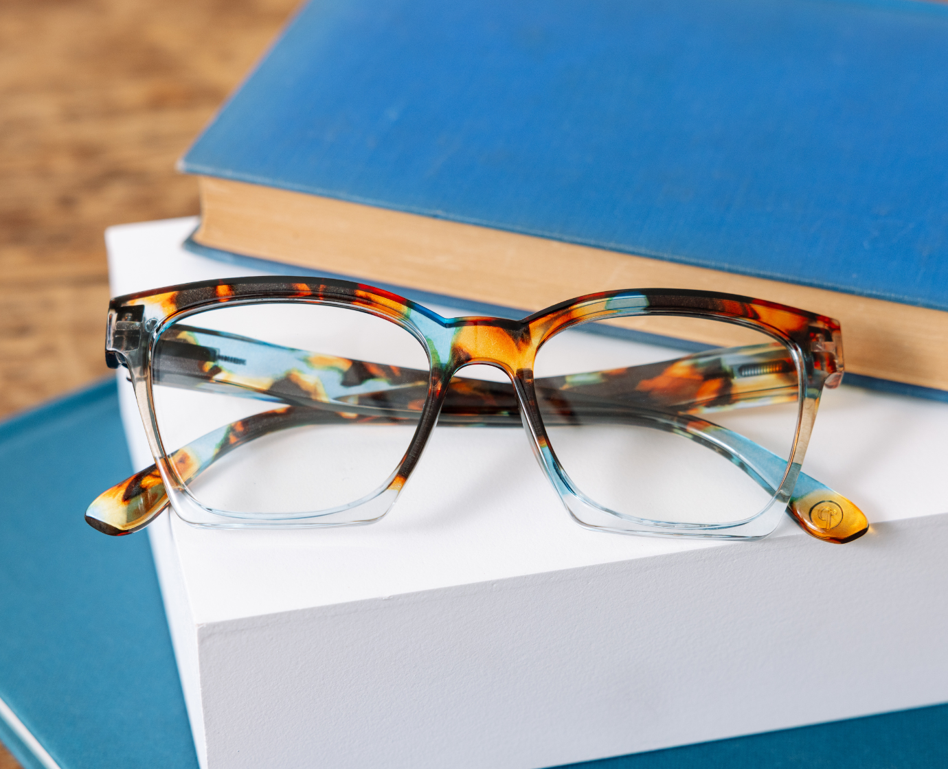 Peepers - Birdie (Blue Light): Blonde Tortoise Colorblock / Reading / 2.75