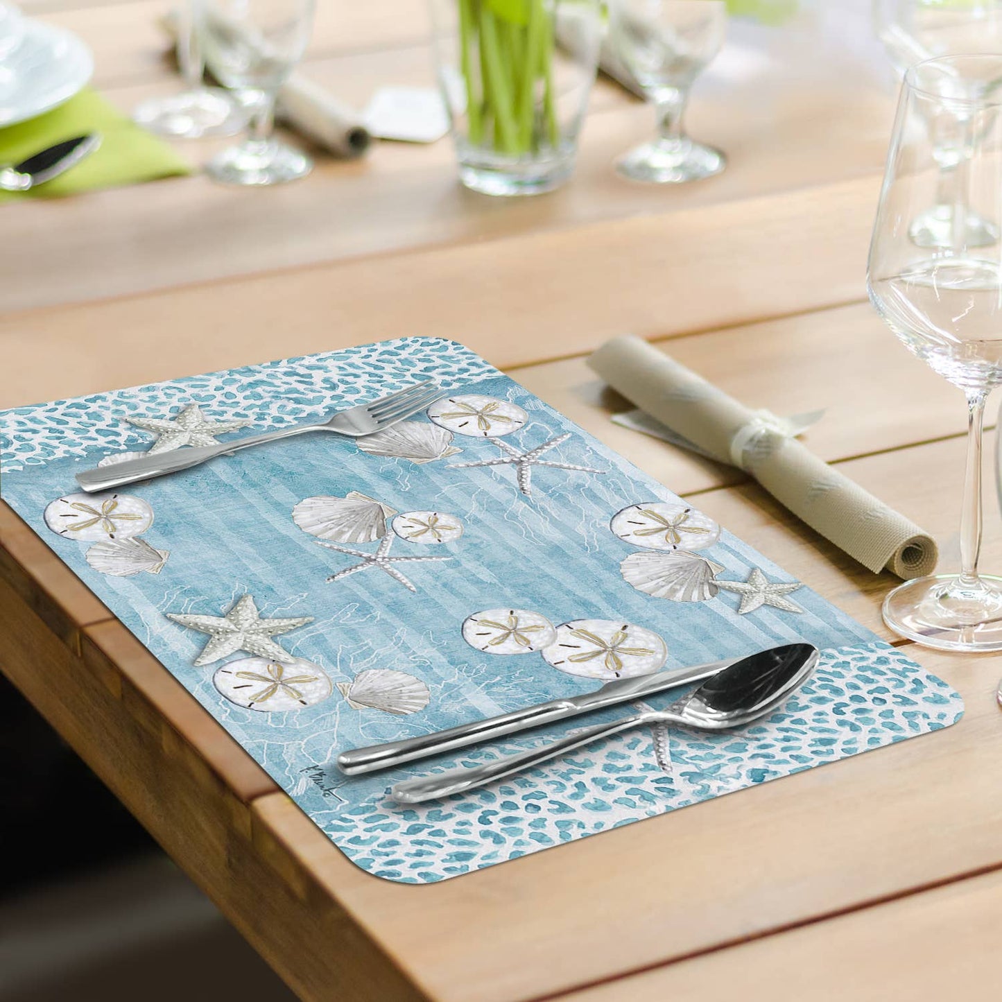 CounterArt/Highland Home/Thirstystone - Key Largo Sandals Reversible Rectangular Plastic Placemat