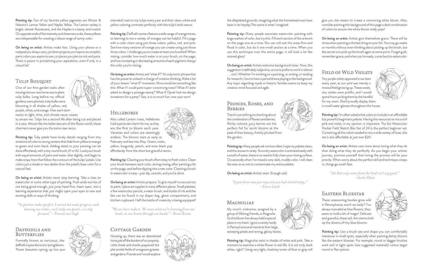 Schiffer Publishing - Kristy's Spring Cutting Garden: A Watercoloring Book