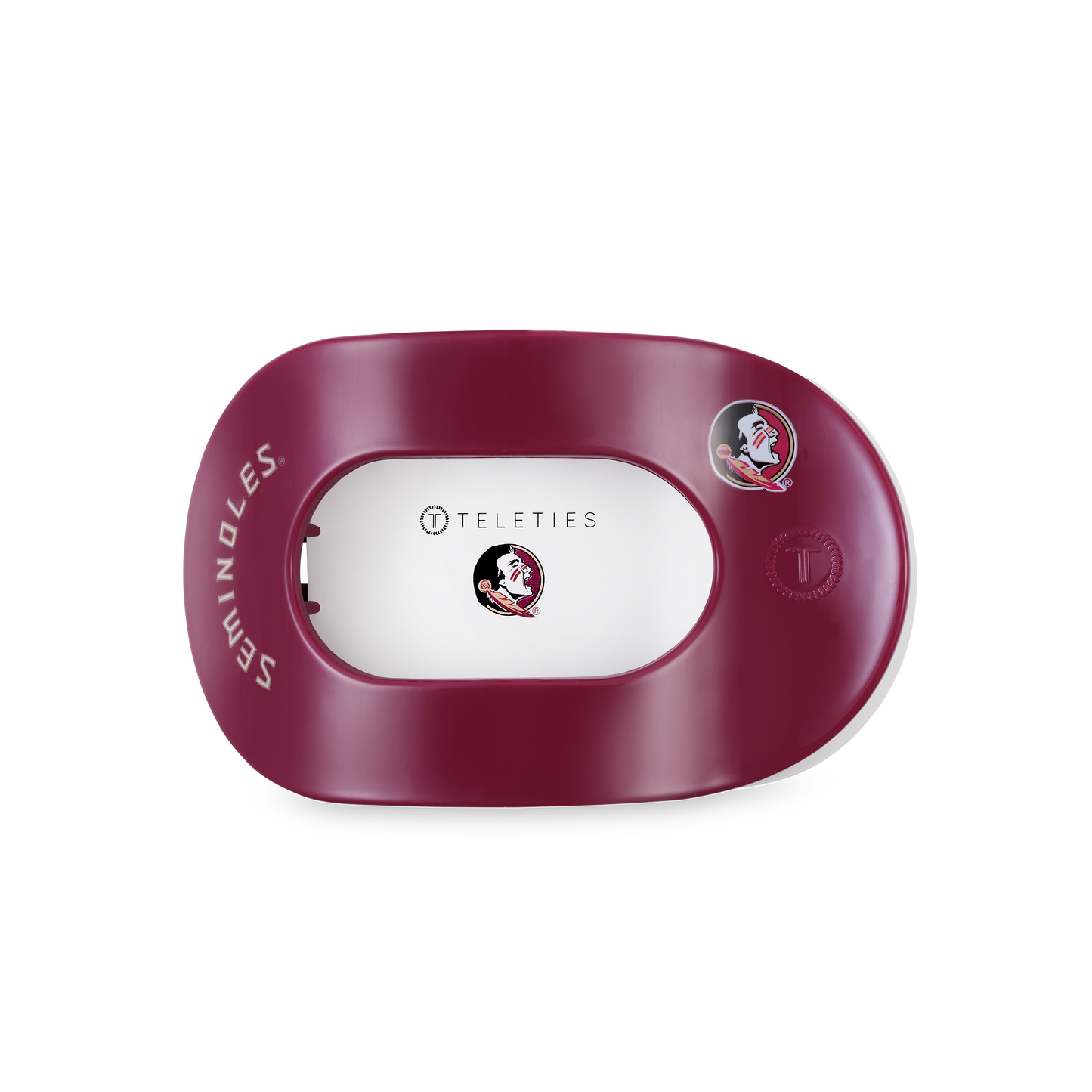 TELETIES - Flat Round Hair Clip | Medium | Go Noles!