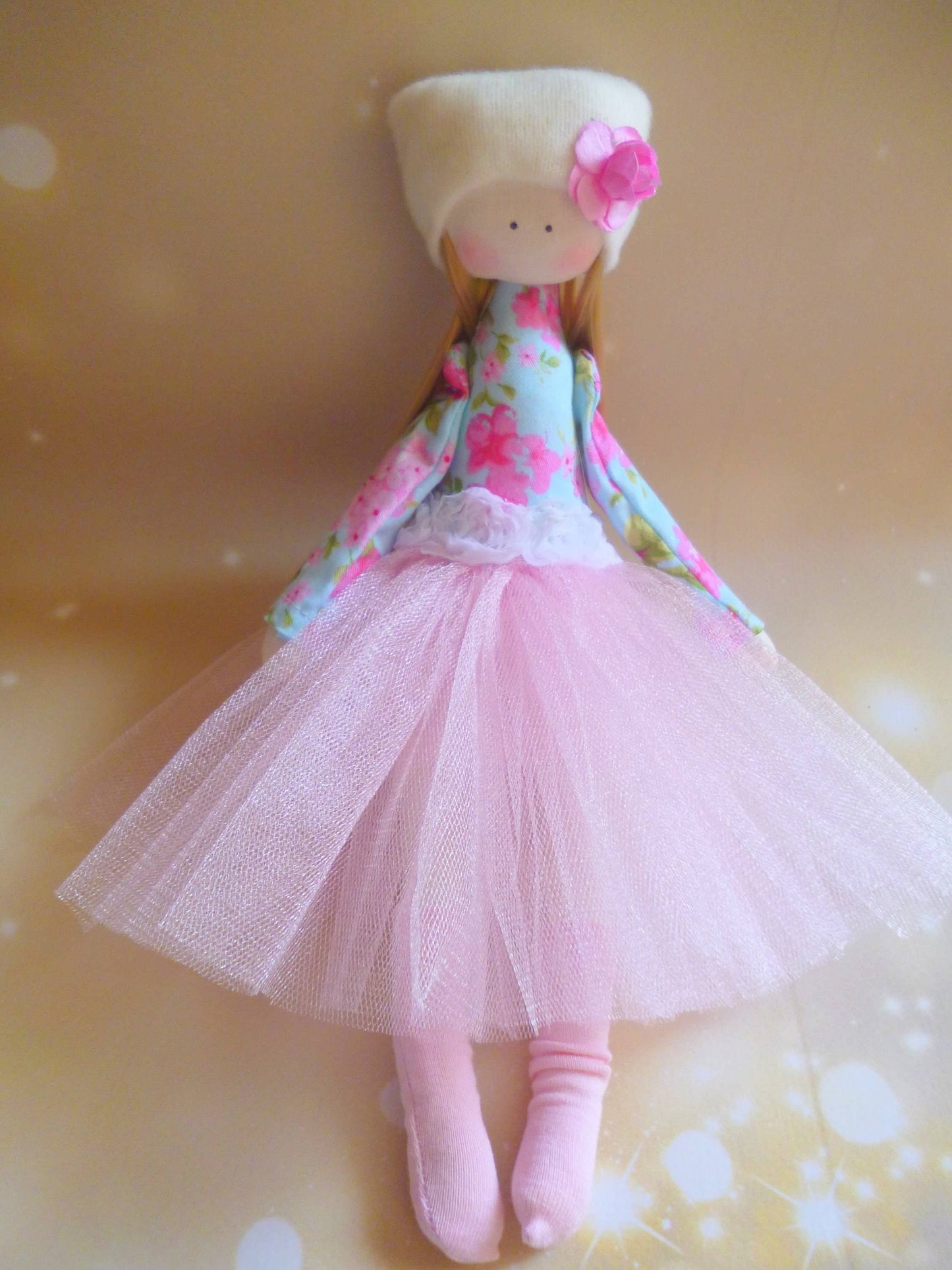 ChernikovaNataliya - Handmade Little Princess Ballerina Textile Doll, Gift