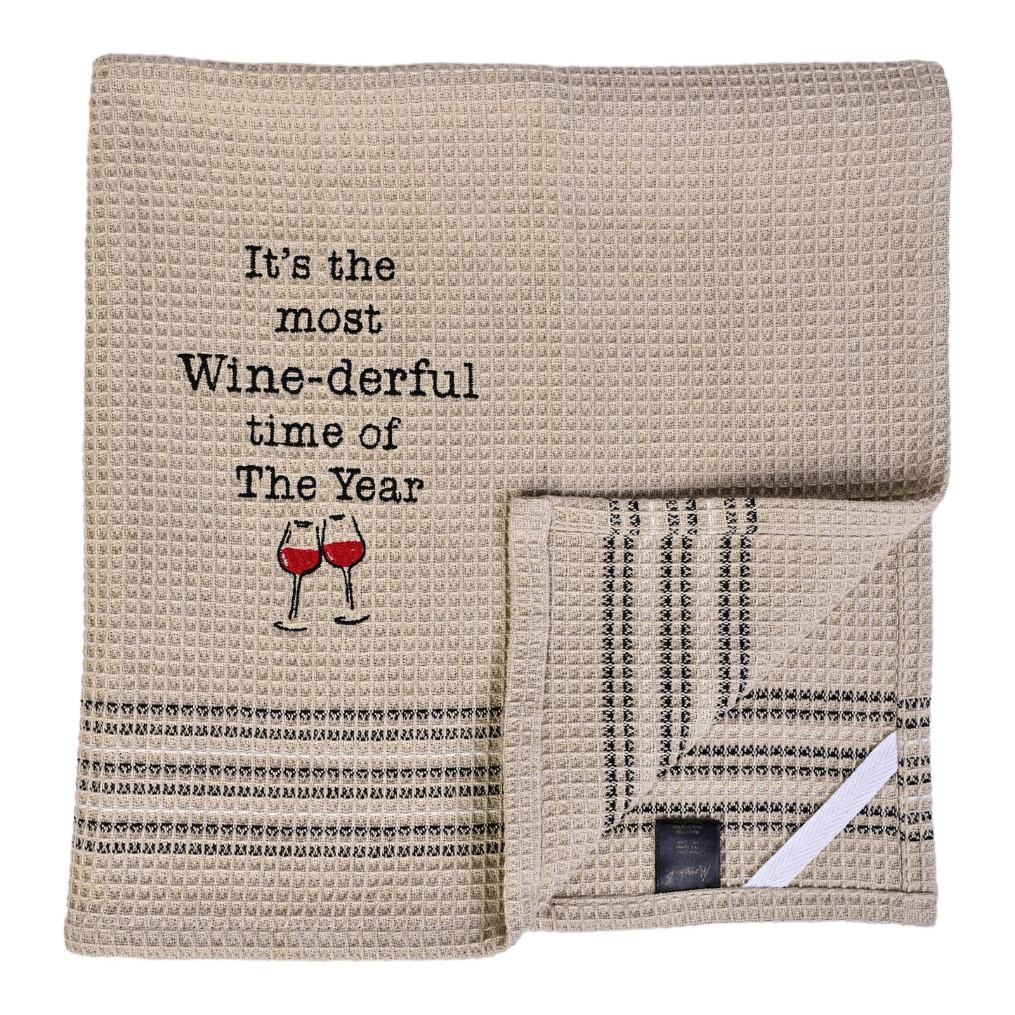 Mona B. - WINE-DERFUL TIME Of Tea Towel Set - 100% Cotton