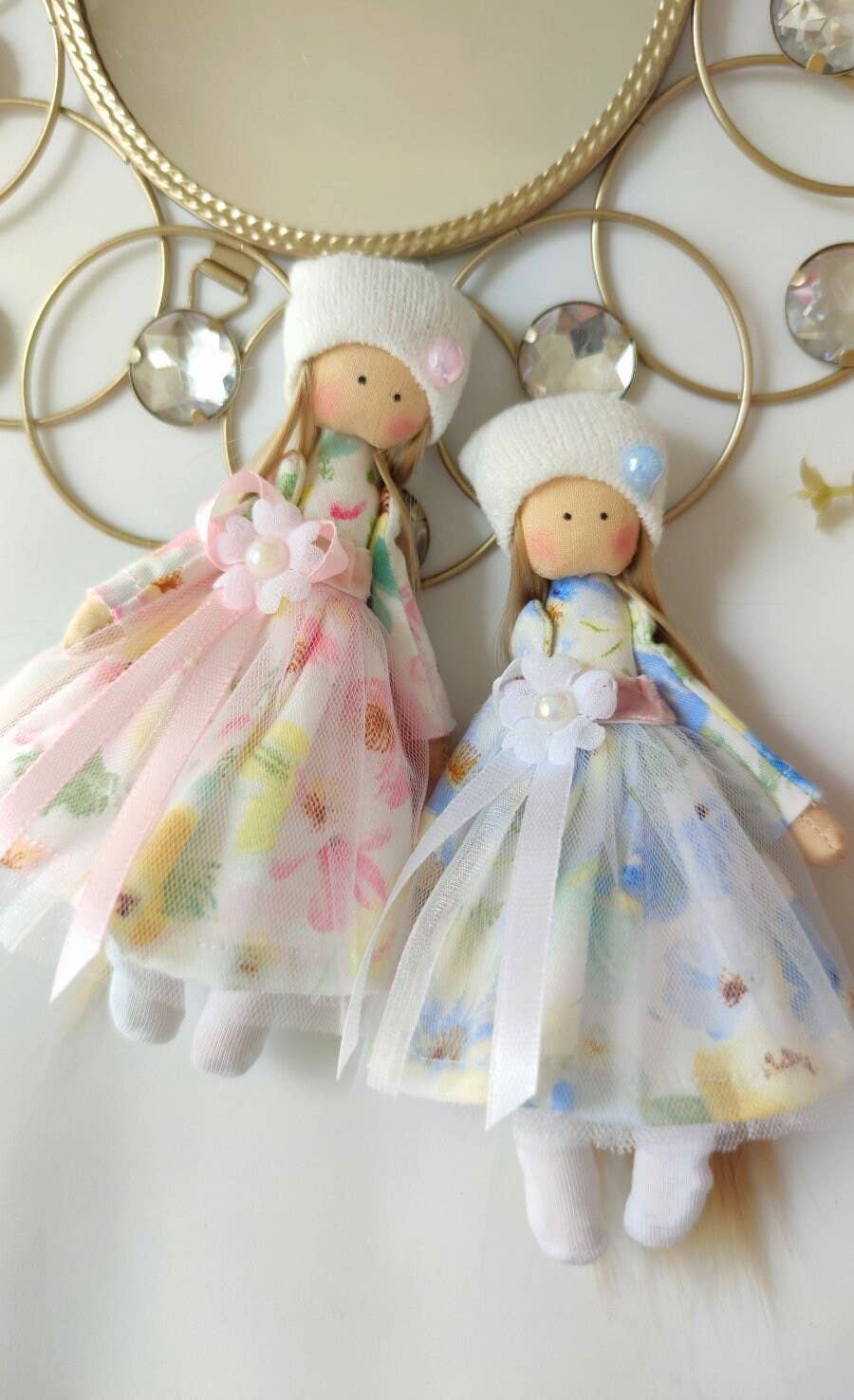 ChernikovaNataliya - Handmade Miniature Cloth Fairy Rag Doll: Pink