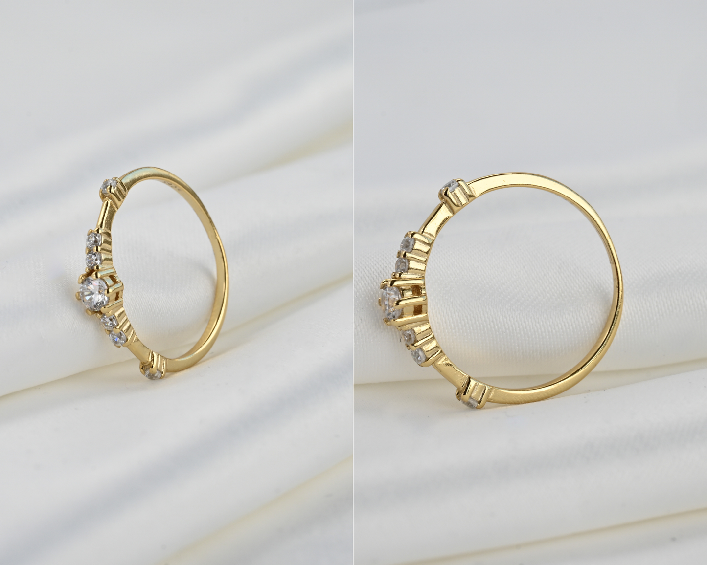 Blueyejewelry - Silver Diamond Ring - Sterling Silver Cluster CZ Ring 0447: 6