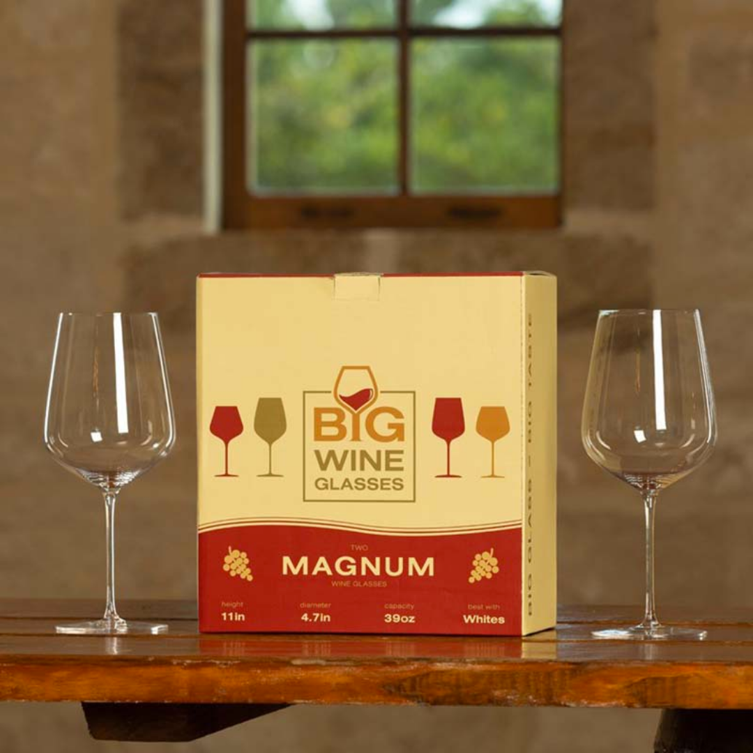 Big Wine Glasses - MAGNUM - Oversize Big Wine Glasses (Set of 2)
