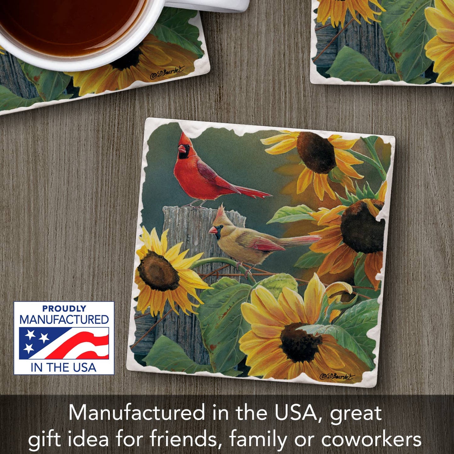 CounterArt/Highland Home/Thirstystone - Take Flight 9 Single Absorbent Stone Tumbled Tile Coaster