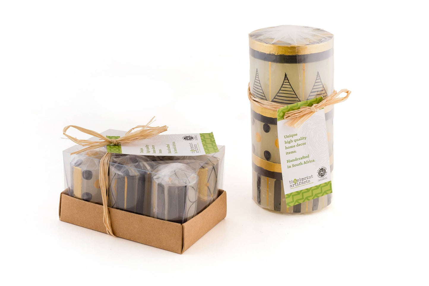 Thumbprint Artifacts - Celebration Candle: Pillar 3” x 6” (75 hour burn time)