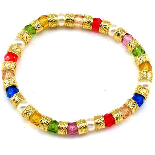 Alice Sturzinger LLC - Linda Murano Glass Stretch Bracelet: Multi