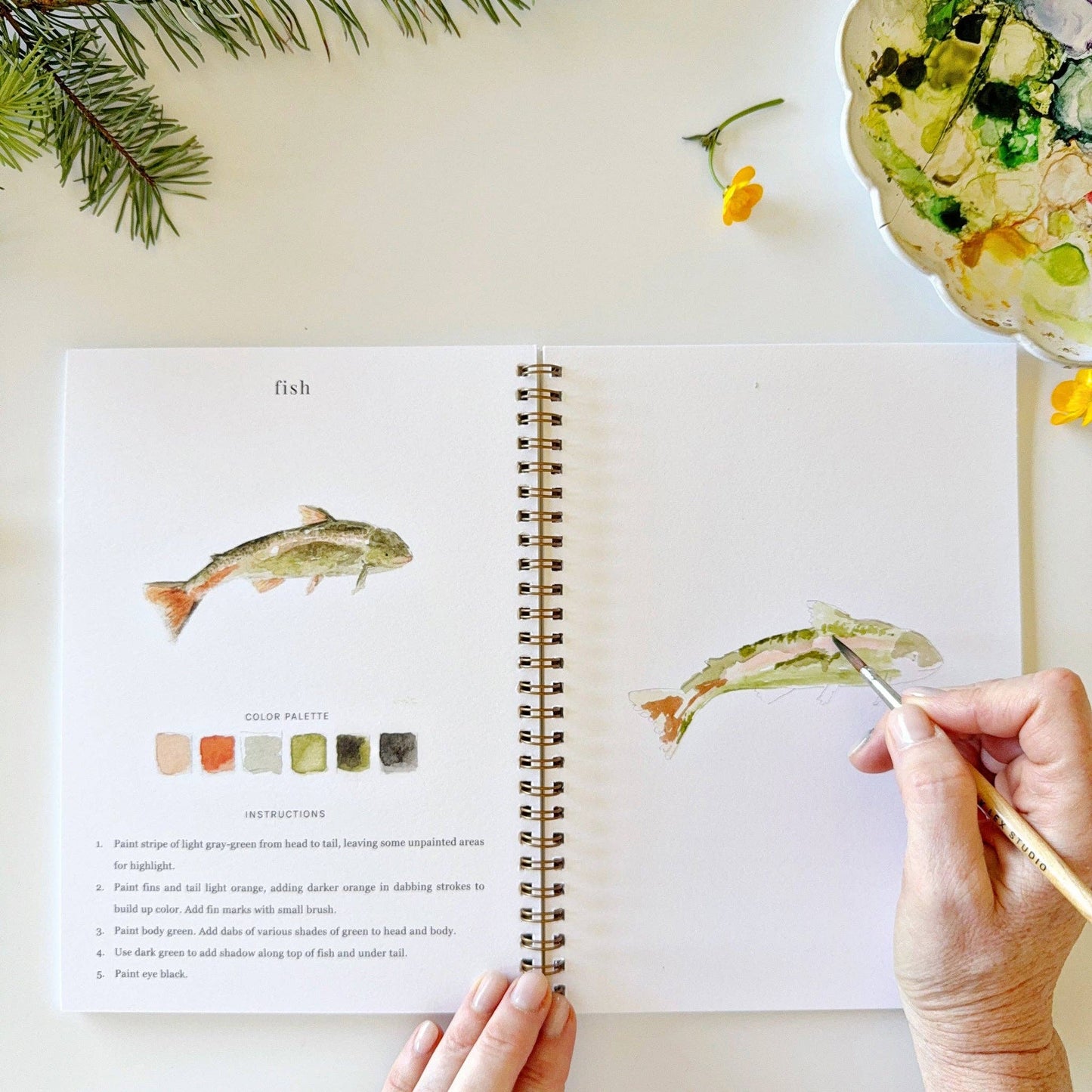 emily lex studio - Camping watercolor workbook